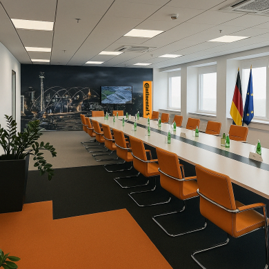 Osvetljena fabrika Kontinental u Novom Sadu