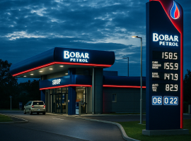 Osvetljenje benzinske pumpe BOBAR u Novom Sadu