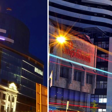 Dekorativno osvetljenje Pupinove Palate u Novom Sadu
